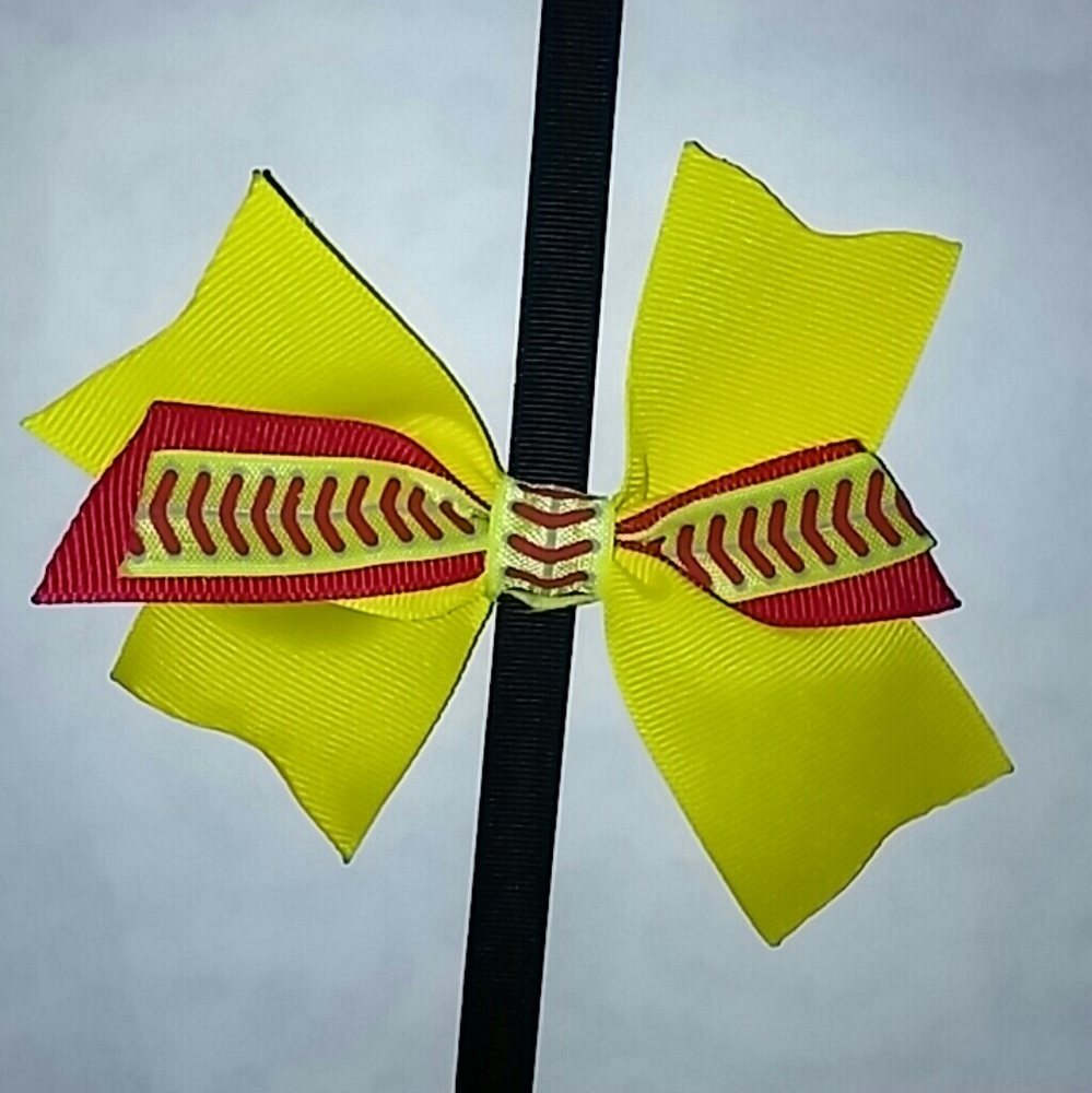 Handcrafted Softball Bow!